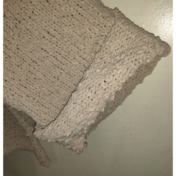 POL Chenille Turtleneck Chunky Sweater Womens S Beige 3/4 Cuffed Sleeves - Picture 6 of 16